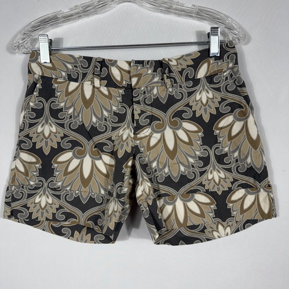 Mossimo Pants - Vtg Y2K Mossimo Low Rise Floral Damask Shorts Sz 2 Stretch Cuffed Festival Boho